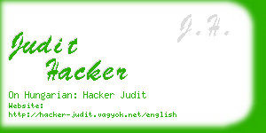 judit hacker business card
